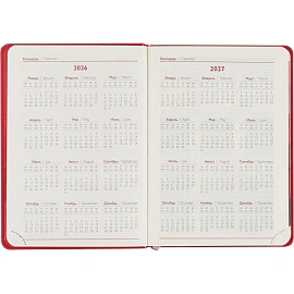 Ежедневник датированный 2026 ESCALADA А6+ (126x174мм), 176л, красный 70293