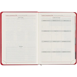 Ежедневник датированный 2026 ESCALADA А6+ (126x174мм), 176л, красный 70293