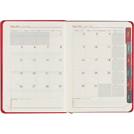 Ежедневник датированный 2026 ESCALADA А6+ (126x174мм), 176л, красный 70293