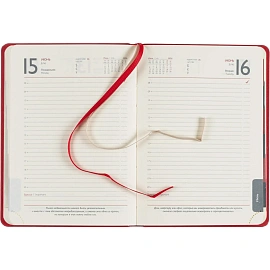 Ежедневник датированный 2026 ESCALADA А6+ (126x174мм), 176л, красный 70293