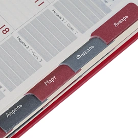 Ежедневник датированный 2026 ESCALADA А6+ (126x174мм), 176л, красный 70293