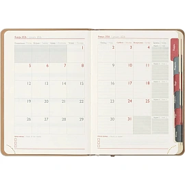 Ежедневник датированный 2026 ESCALADA А6+ (126x174мм), 176л, бежевый 70294