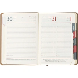 Ежедневник датированный 2026 ESCALADA А6+ (126x174мм), 176л, бежевый 70294