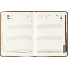 Ежедневник датированный 2026 ESCALADA А6+ (126x174мм), 176л, бежевый 70294