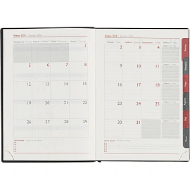 Ежедневник датированный 2026 год Escalada искусственная кожа А6+ 176 листов чёрный, 70297