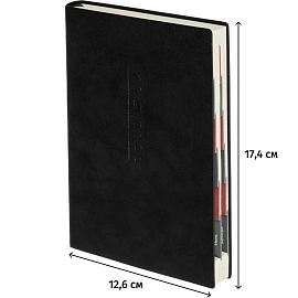 Ежедневник датированный 2026 год Escalada искусственная кожа А6+ 176 листов чёрный, 70297