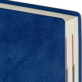 Ежедневник датированный 2026 год Escalada искусственная кожа А6+ 176 листов синий (синий обрез), 70298