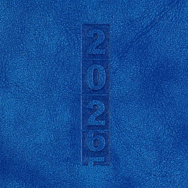 Ежедневник датированный 2026 год Escalada искусственная кожа А6+ 176 листов синий (синий обрез), 70298