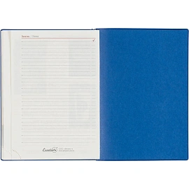 Ежедневник датированный 2026 год Escalada искусственная кожа А6+ 176 листов синий (синий обрез), 70298