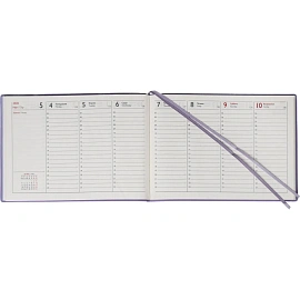 Еженедельник датированный 2026 год Escalada искусственная кожа 181х127 мм 64 листа сиреневый, 70344