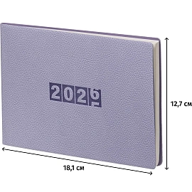 Еженедельник датированный 2026 год Escalada искусственная кожа 181х127 мм 64 листа сиреневый, 70344