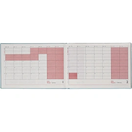 Еженедельник датированный 2026 год Escalada искусственная кожа 181х127 мм 64 листа мятный, 70345