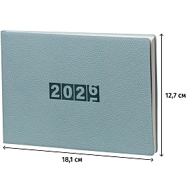 Еженедельник датированный 2026 год Escalada искусственная кожа 181х127 мм 64 листа мятный, 70345