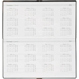 Еженедельник датированный 2026 ESCALADA 175х95мм, 64л, черный 70392