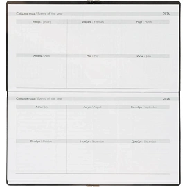 Еженедельник датированный 2026 ESCALADA 175х95мм, 64л, черный 70392