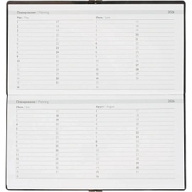 Еженедельник датированный 2026 ESCALADA 175х95мм, 64л, черный 70392