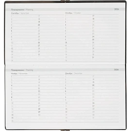 Еженедельник датированный 2026 ESCALADA 175х95мм, 64л, черный 70392