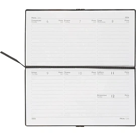 Еженедельник датированный 2026 ESCALADA 175х95мм, 64л, черный 70392