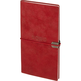 Еженедельник датированный 2026 год Escalada искусственная кожа 175х95 мм 64 листа красный с фиксирующей резинкой, 70394