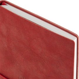 Еженедельник датированный 2026 год Escalada искусственная кожа 175х95 мм 64 листа красный с фиксирующей резинкой, 70394