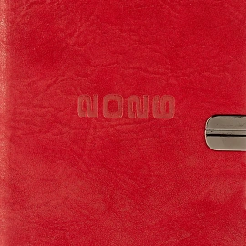 Еженедельник датированный 2026 год Escalada искусственная кожа 175х95 мм 64 листа красный с фиксирующей резинкой, 70394