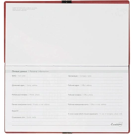 Еженедельник датированный 2026 год Escalada искусственная кожа 175х95 мм 64 листа красный с фиксирующей резинкой, 70394