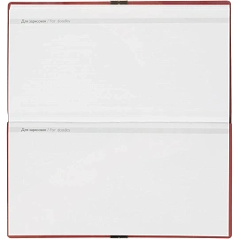 Еженедельник датированный 2026 год Escalada искусственная кожа 175х95 мм 64 листа красный с фиксирующей резинкой, 70394