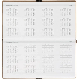 Еженедельник датированный 2026 ESCALADA 175х95мм, 64л, бежевый 70395