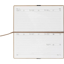Еженедельник датированный 2026 ESCALADA 175х95мм, 64л, бежевый 70395