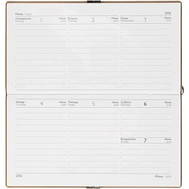 Еженедельник датированный 2026 ESCALADA 175х95мм, 64л, бежевый 70395