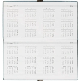 Еженедельник датированный 2026 ESCALADA 175х95мм, 64л, голубой 70396