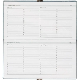 Еженедельник датированный 2026 ESCALADA 175х95мм, 64л, голубой 70396