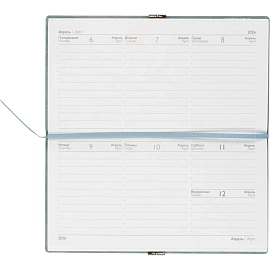 Еженедельник датированный 2026 ESCALADA 175х95мм, 64л, голубой 70396