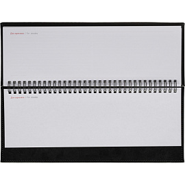 Планинг датированный 2026 год Escalada искусственная кожа 310x130 мм 64 листа черный (чёрный обрез), 70321