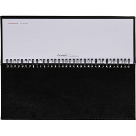 Планинг датированный 2026 год Escalada искусственная кожа 310x130 мм 64 листа черный (чёрный обрез), 70321