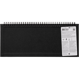 Планинг датированный 2026 год Escalada искусственная кожа 310x130 мм 64 листа черный (чёрный обрез), 70321