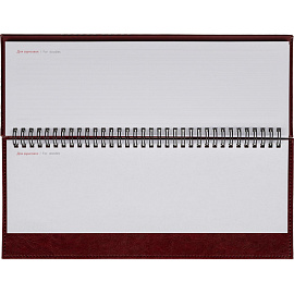Планинг датированный 2026 год Escalada искусственная кожа 310x130 мм 64 листа бордовый, 70323