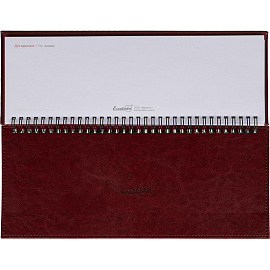Планинг датированный 2026 год Escalada искусственная кожа 310x130 мм 64 листа бордовый, 70323
