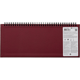 Планинг датированный 2026 год Escalada искусственная кожа 310x130 мм 64 листа бордовый, 70323