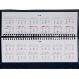 Планинг датированный 2026 год Escalada искусственная кожа 310x130 мм 64 листа синий (синий обрез), 70324