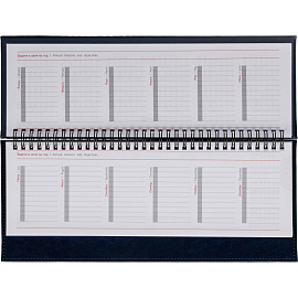 Планинг датированный 2026 год Escalada искусственная кожа 310x130 мм 64 листа синий (синий обрез), 70324