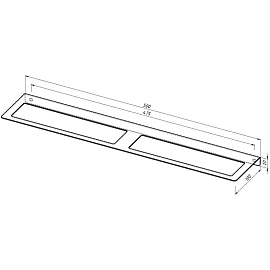 Держатель для всех видов клейких лент Embodiment настенный чёрный EMB-WOPW-L-B