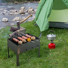 Мангал сборный Сокол Эконом 400х250х400 мм (6 шампуров)