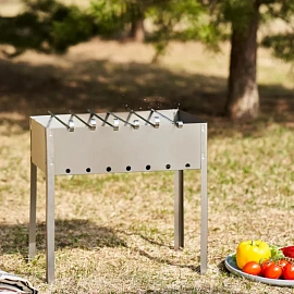 Мангал сборный Сокол Эконом 400х250х400 мм (6 шампуров)