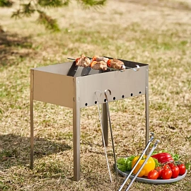 Мангал сборный Сокол Эконом 400х250х400 мм (6 шампуров)