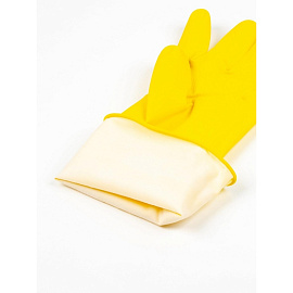 Перчатки латексные Paclan Professional с хлопковым напылением жёлтые (размер XL, 4073284)