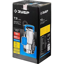 Насос дренажный для грязной воды Зубр Профессионал НПГ-Т3-750-С