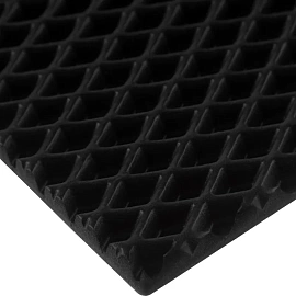 Коврик входной (придверный) ячеистый (ромб) грязезащитный 68x83 см чёрный