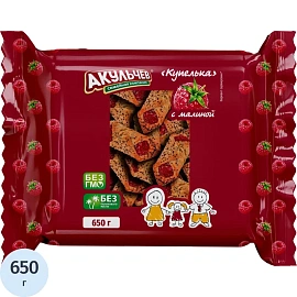 Печенье Акульчев Купелька с малиной 650 г
