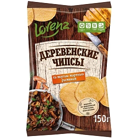 Чипсы Lorenz Деревенские со вкусом жареных рыжиков 150 г